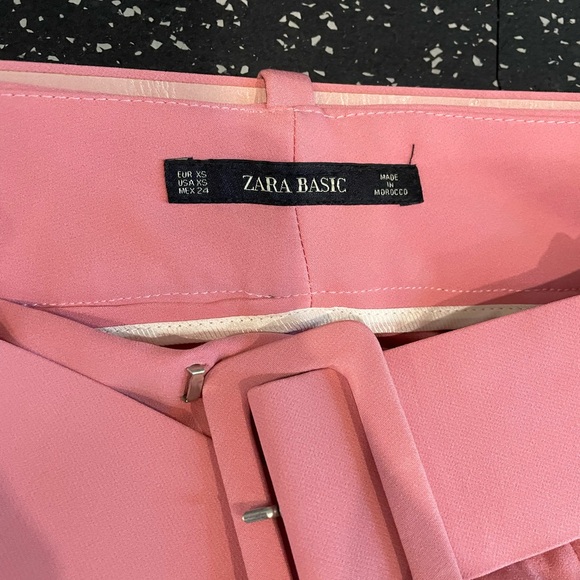Zara pink trousers with belt - Picture 3 of 3